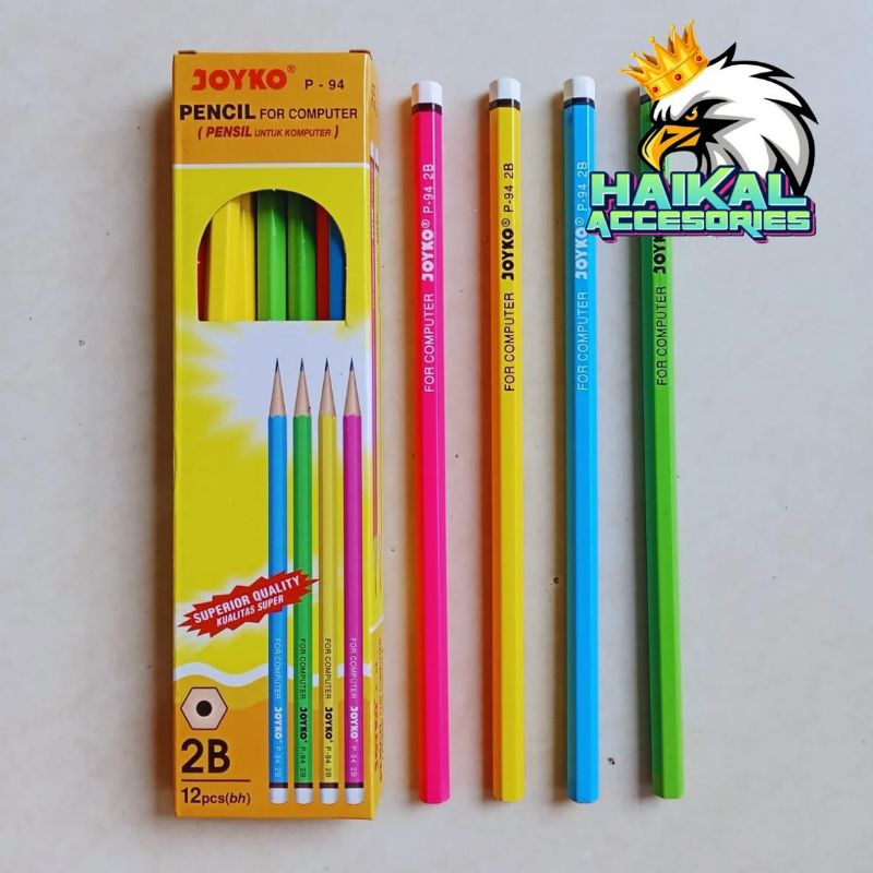 

Pensil Joyko 2B P-94 Perlusin Isi 12pcs Paket Hemat Untuk Usaha
