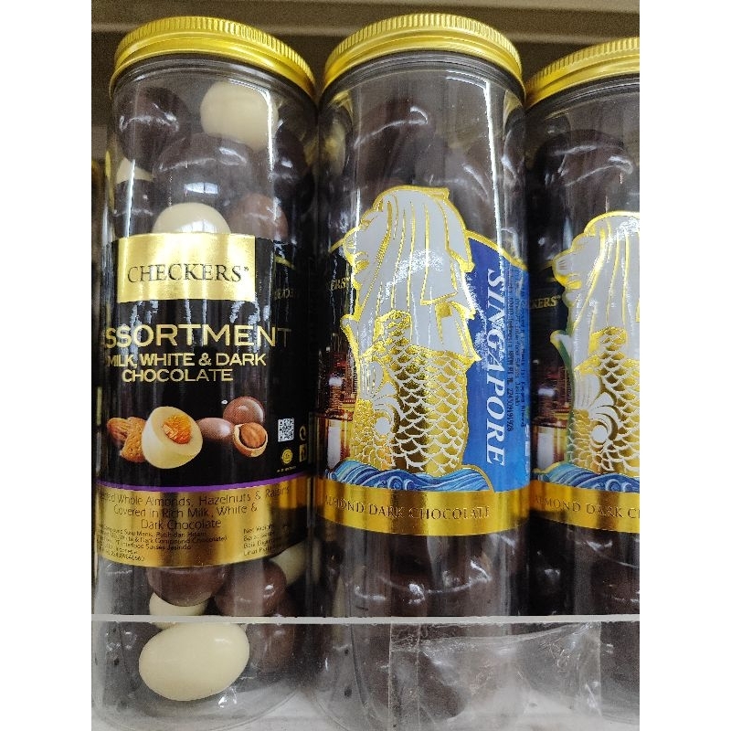 

checker chocolate ball in jar