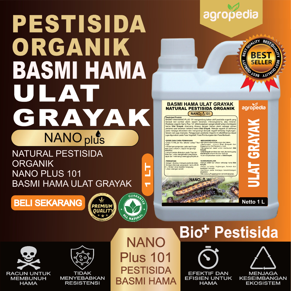 Pestisida Organik Cair / Pembasmi Hama Ulat Grayak / Pestisida Nabati Semprot / Pestisida Organik / 