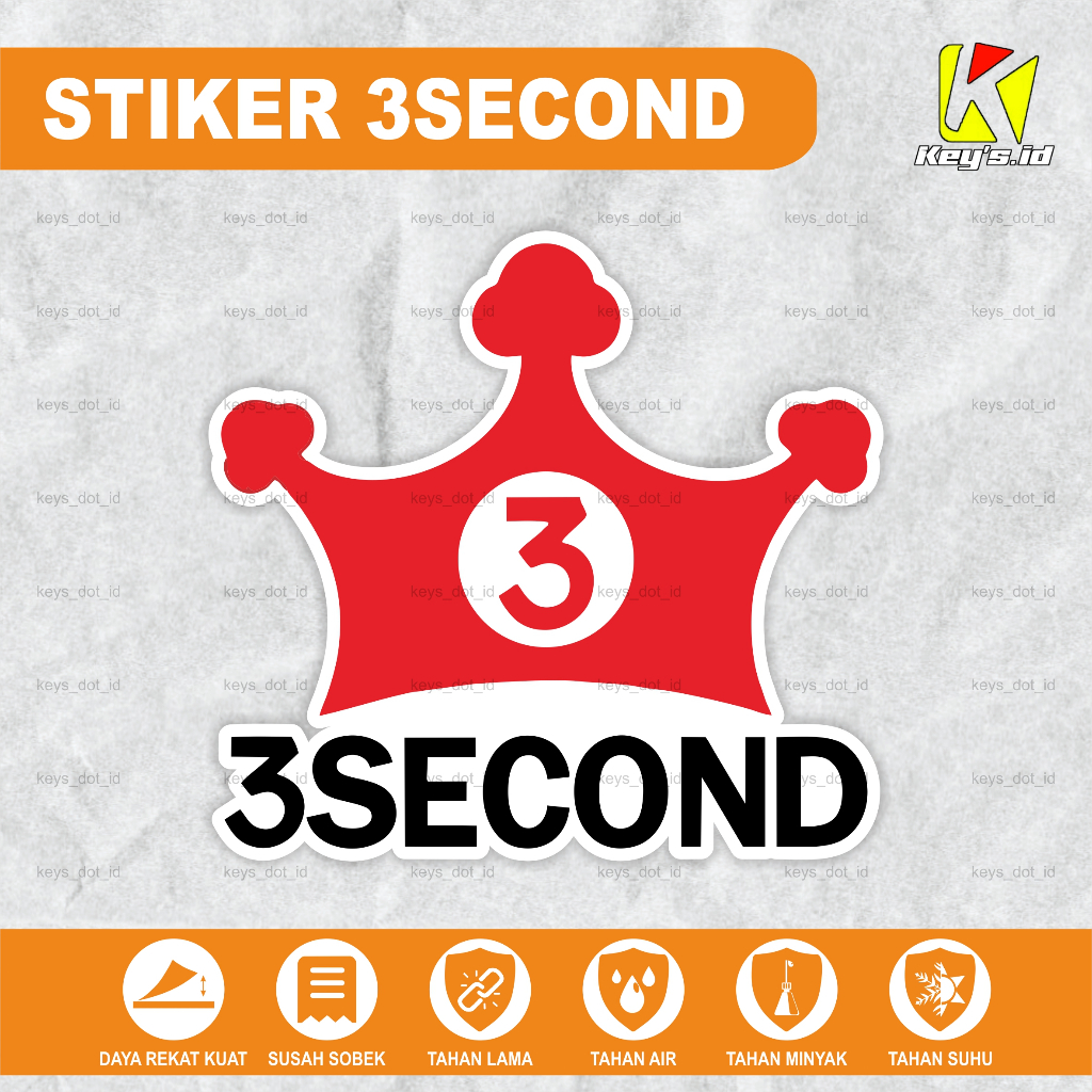 

STIKER 3 SECOND, STIKER BRAND THREE SECOND CUTTING