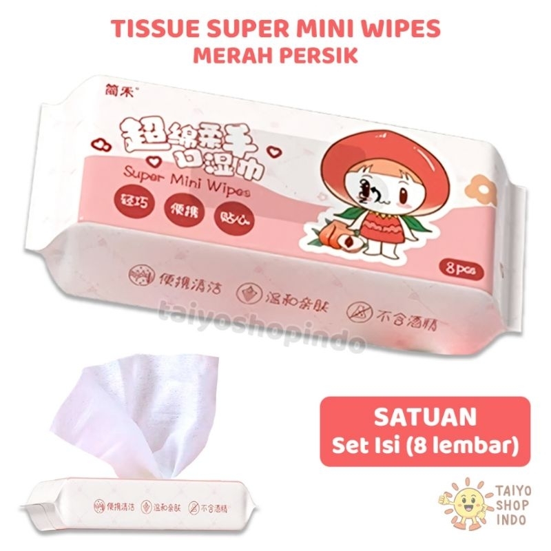 Tissue Mini Wet Wipes Satuan, Tisu Basah