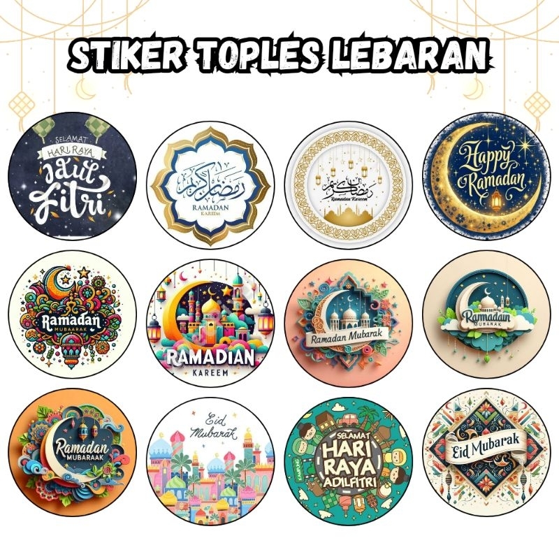 

Stiker Idul Fitri Lebaran Custom Free Design Isi 25 dan 50 | Stiker Thank You | Stiker Toples Kue Kering