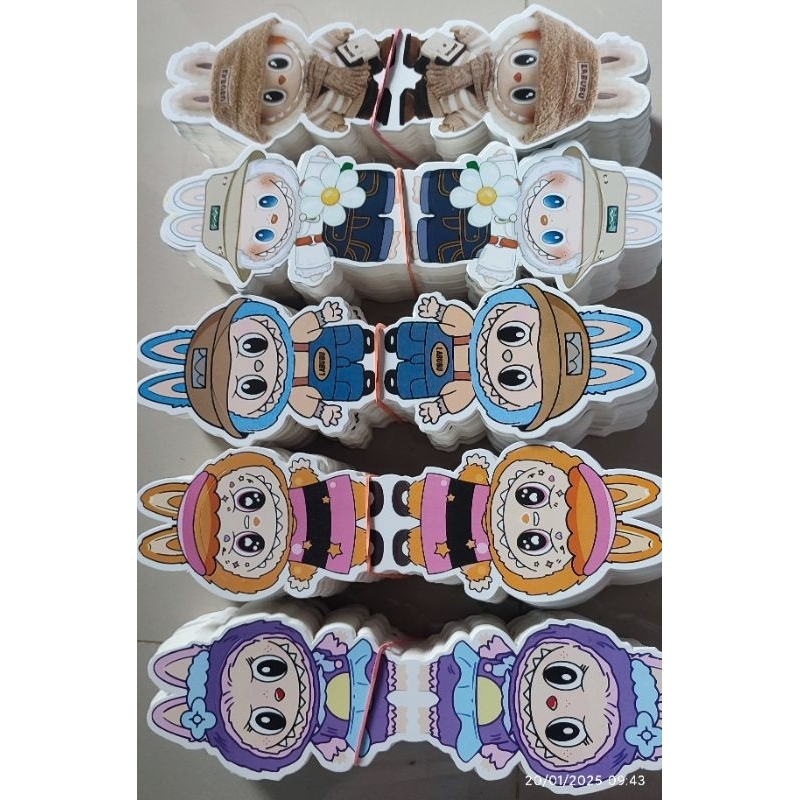 

1.000 lembar amplop 3D labubu (belum di lem)