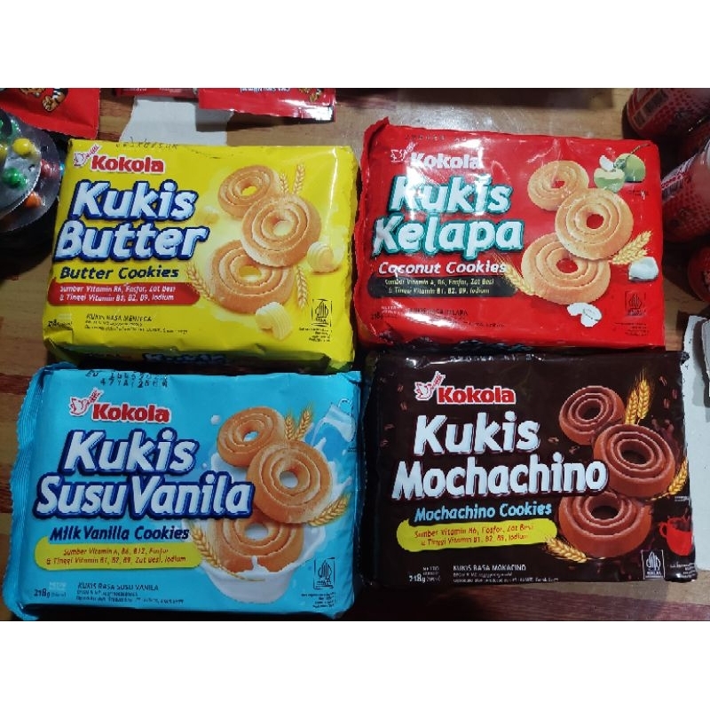 

Kokola Kukis Mochachino, butter, Susu Vanila, Kelapa