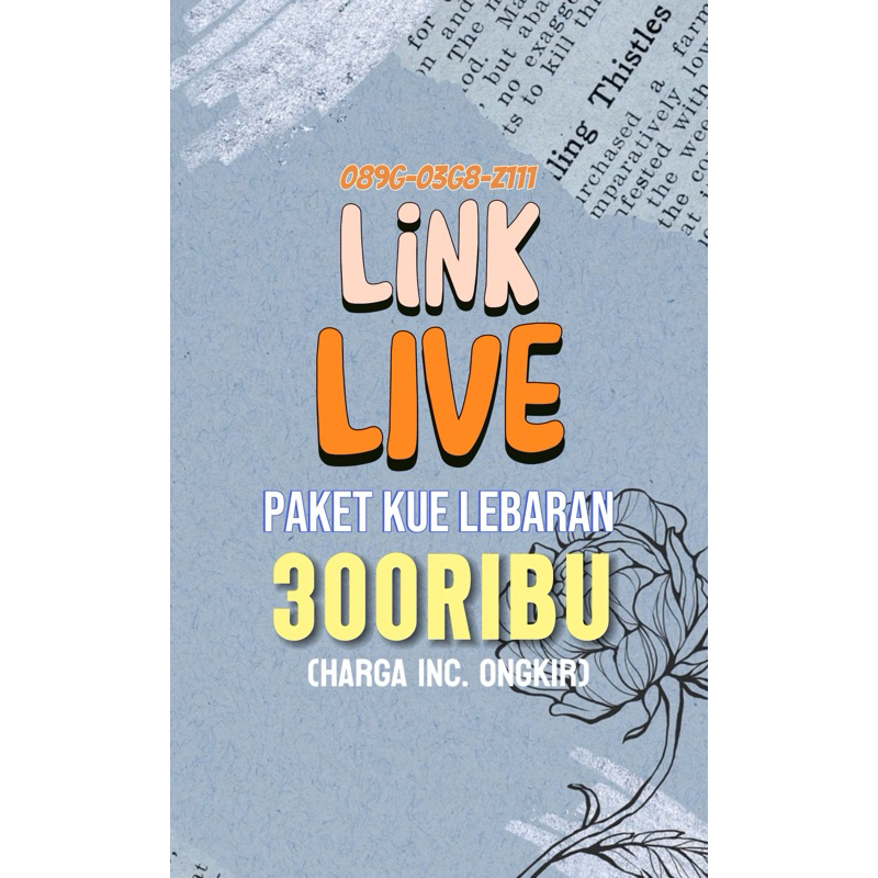 

LINK LIVE PAKET KUE LEBARAN 300RIBU