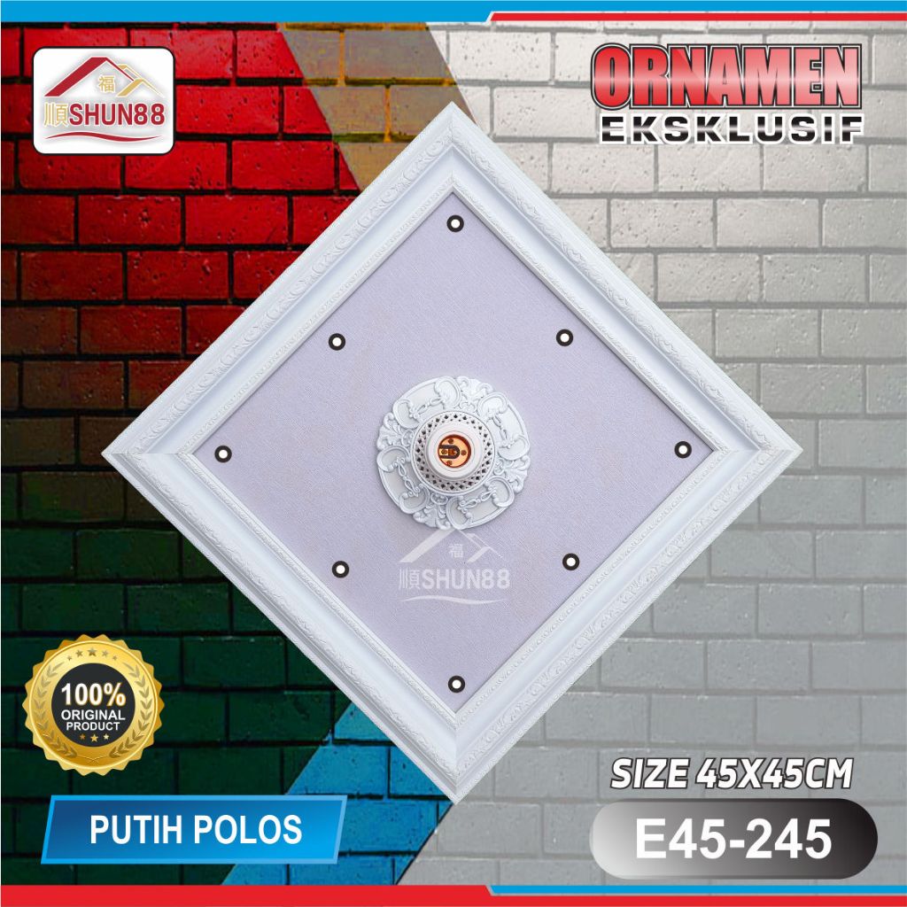 Ornamen Lampu PVC / Ornamen Plafon PVC / Fitting Lampu / Rumah Lampu Hias / Lampu Hias Plafon / Bola