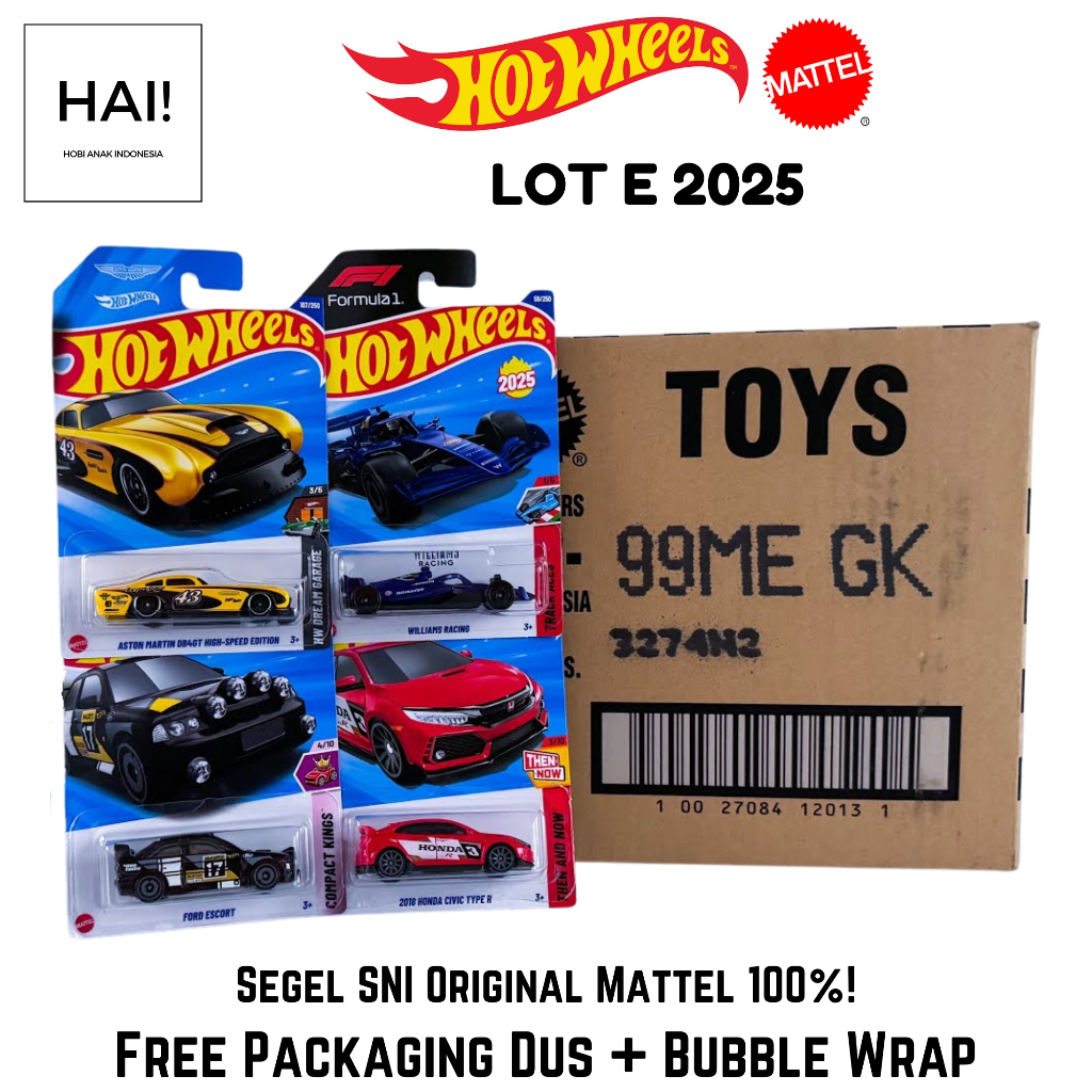 BIG SALE Hot Wheels Reguler Lot Karton 1 Dus 72 Pcs Segel SNI