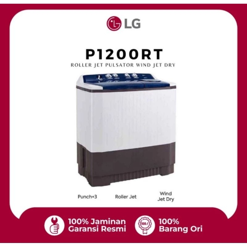 MESIN CUCI LG 12KG 2 TABUNG P1200RT MESIN CUCI LG 12KG