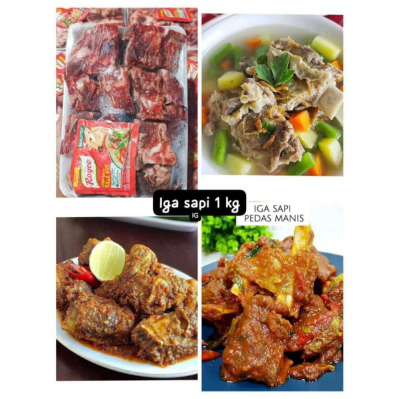 

Frozen Iga Sapi 1kg per bungkus stock terbatas, Ready Stock Delivery Jogja