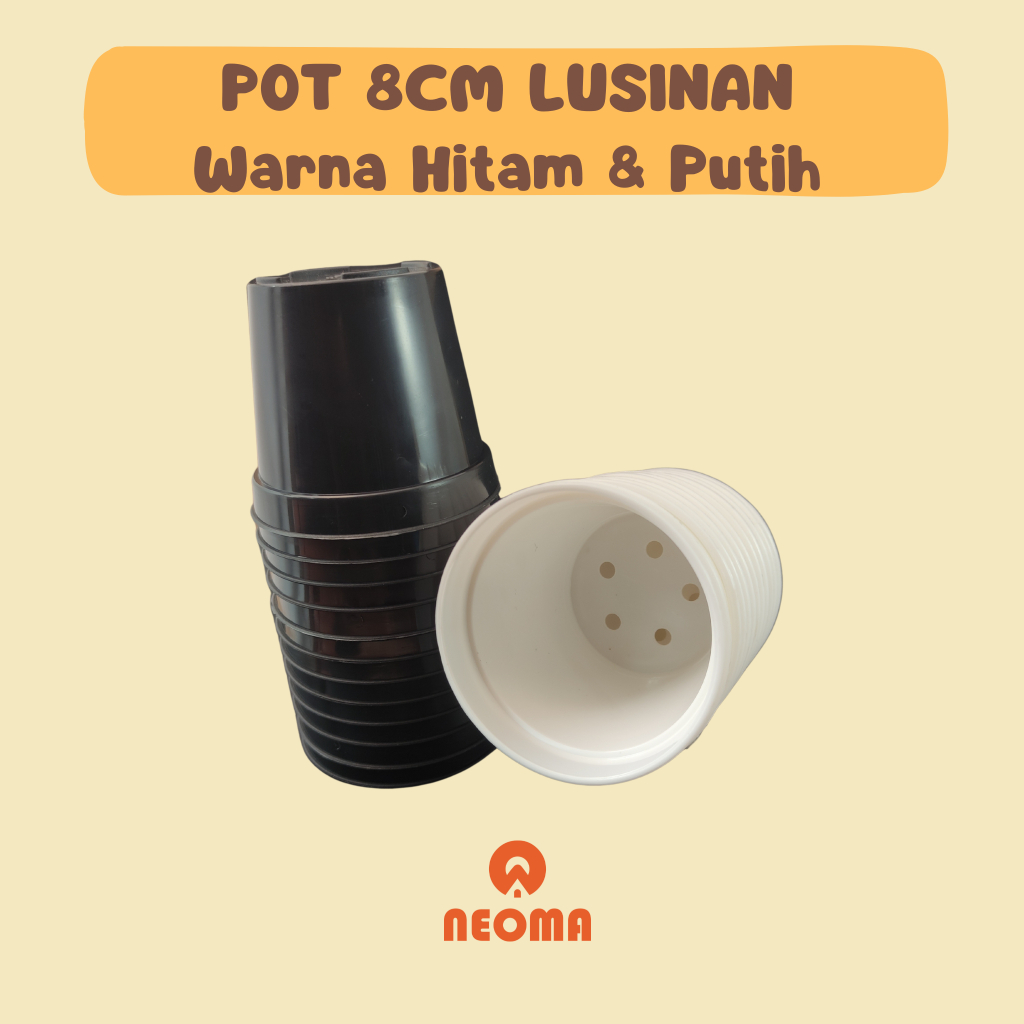 Pot 8cm Pot Bunga Pot Kaktus 8 cm Pot 8cm Lusinan Neoma Plastindo Aesthetic Pot Sukulen