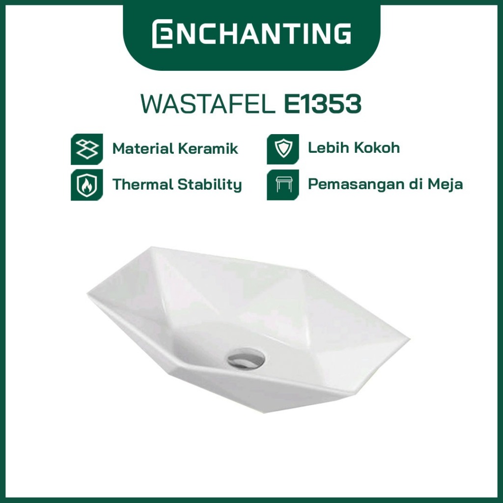 Wastafel Meja Keramik Europe Enchanting E1353