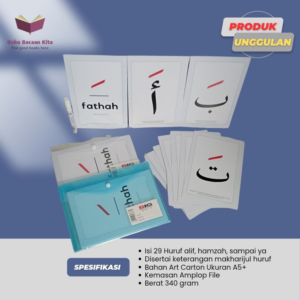 Flashcard Hijaiyah Harakat Fathah dan Makhorijul huruf, Luma Lumi