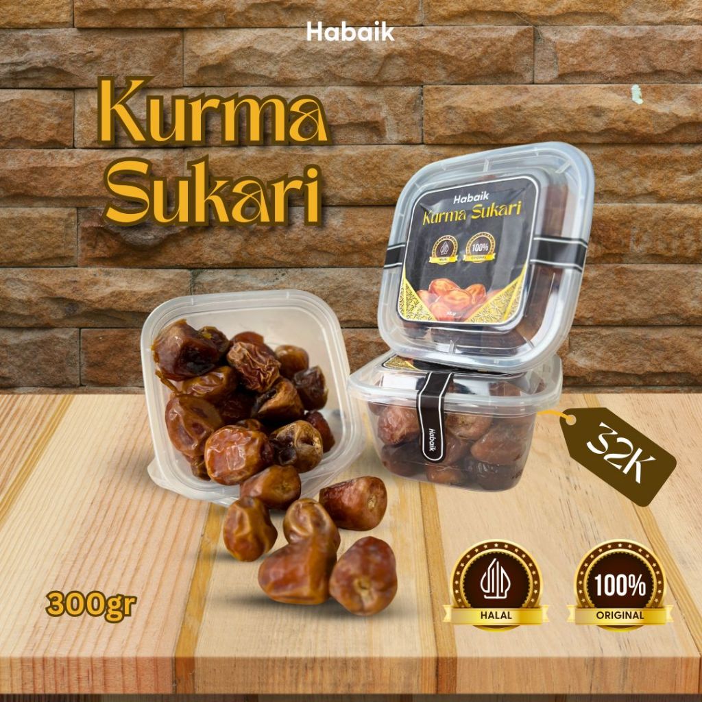 

Kurma Sukari Premium kurma sukari 300gram kurma asli habaik