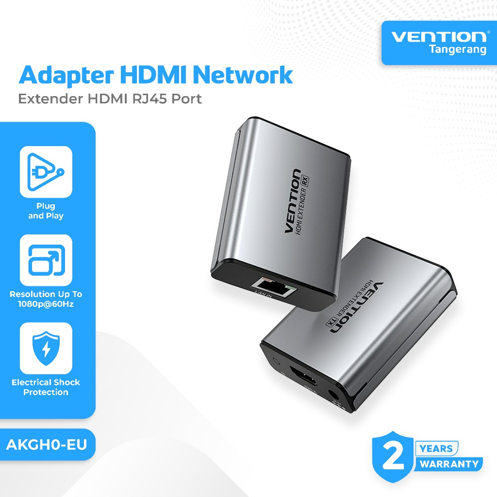 Vention Network Cable HDMI Extender LAN Cable RJ45 1080p 60Hz KVM Network Full HD - AKGH0-EU