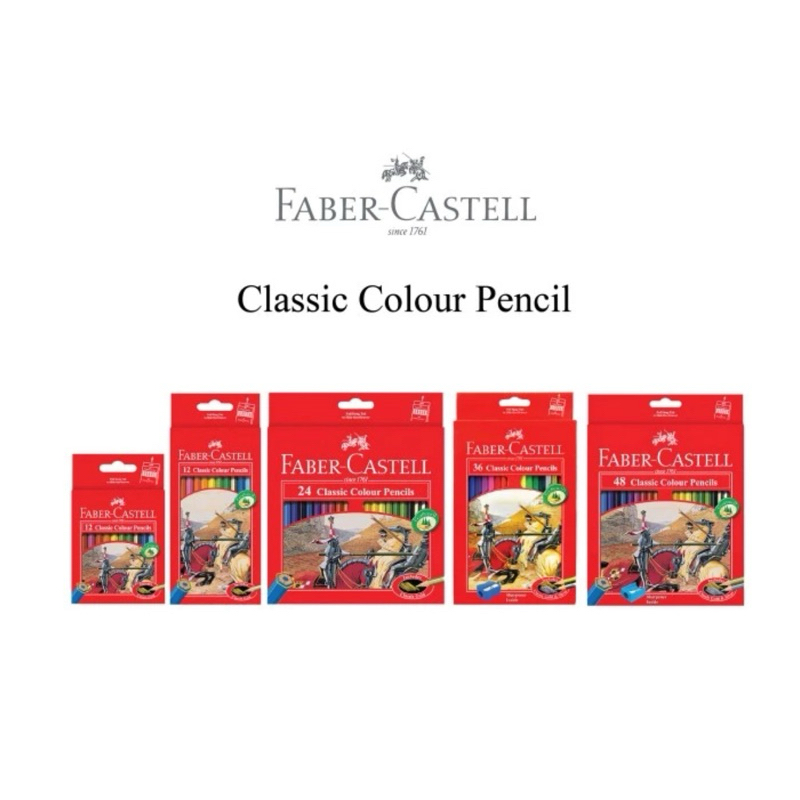 

FABER CASTELL CLASSIC COLOR PENCILS - PENSIL WARNA FABERCASTEL KLASIK WATERCOLOUR ORIGINAL