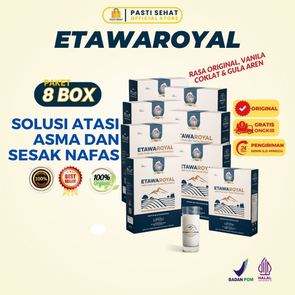 

Susu Kambing Etawa Original BPOM - Etawaroyal Platinum - 8 Box - Solusi Nyeri Sendi Dan Tulang