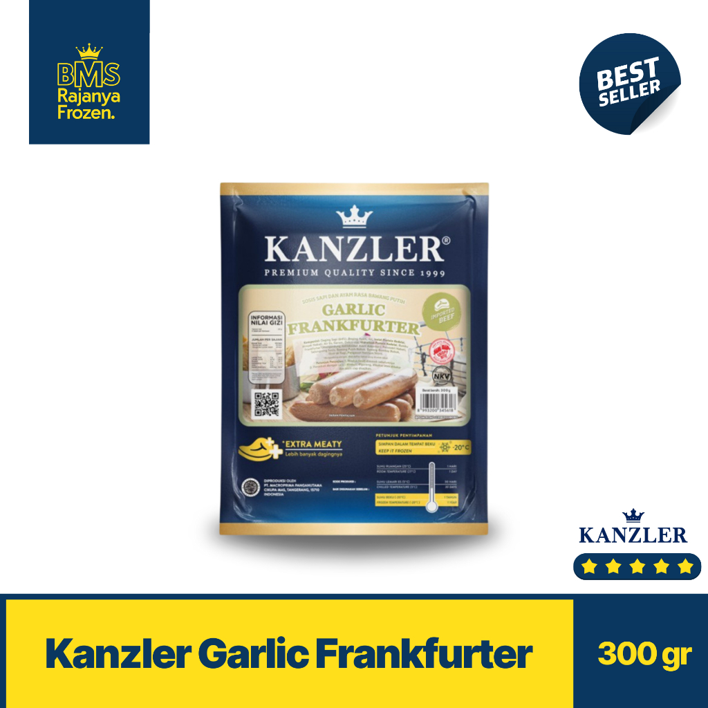 

Kanzler Garlic Frankfurter 300gr