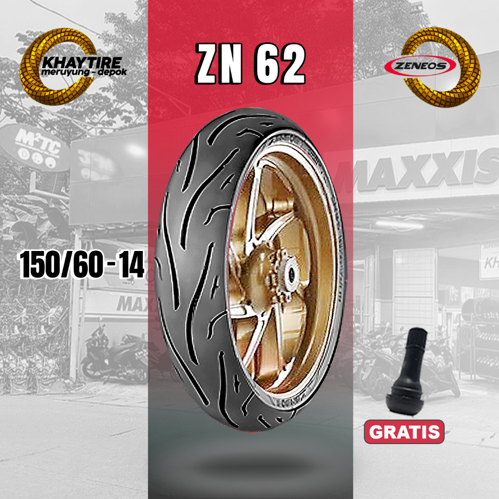 Ban Belakang Motor Yamaha Aerox ZENEOS ZN62 150/60 Ring 14 Tubeless