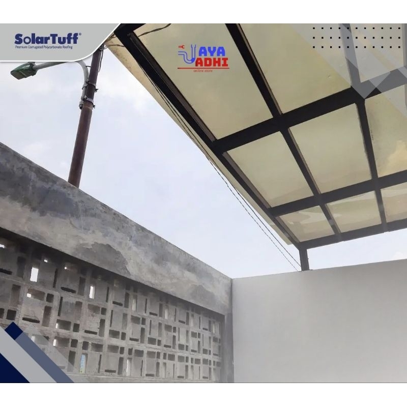 Solartuff 3mm - per Meter BROWN COKLAT Solar Flat Atap Transparan Anti UV Polycarbonate Bronze