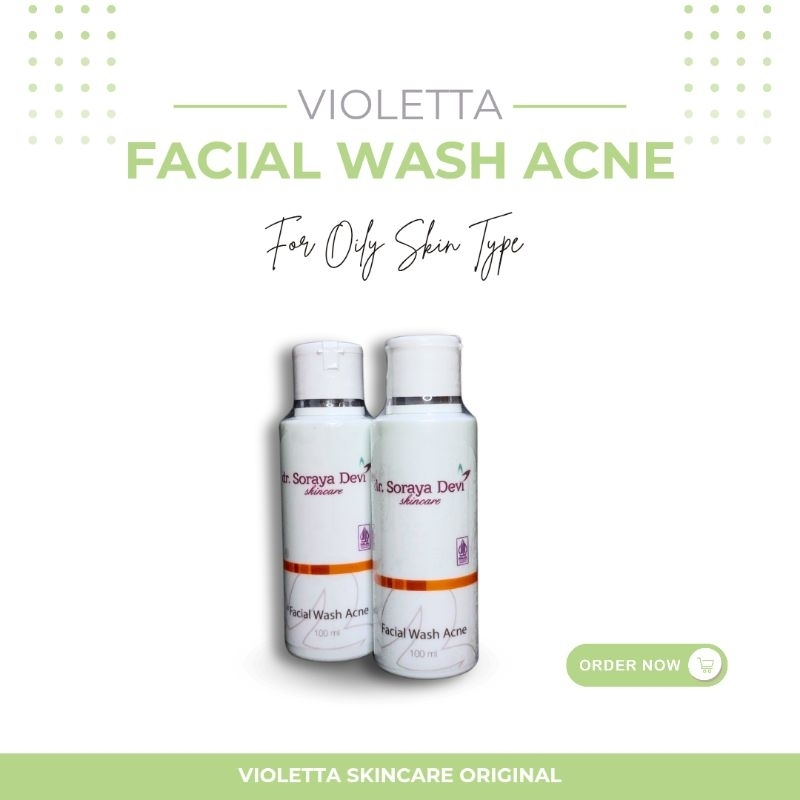 (100% ORI) VIOLETTA FACIAL WASH ACNE - dr. Soraya Devi Skincare