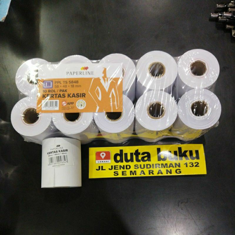 

Kertas Bon Nota Struk Roll Kasir 58 x 48 x 18mm Paperline