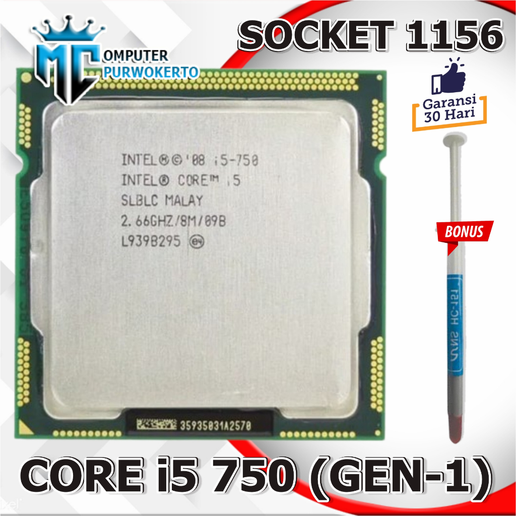 Processor Socket LGA 1156 Core I5 750 760 2.66 GHZ Generasi Ke 1 Clarkdale