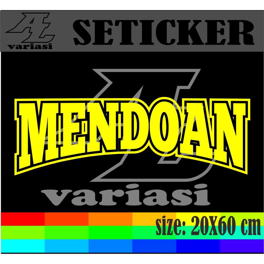 

CUTTING SETIKER TEMPELAN NAMA JUALAN BUAT DI GROBAK MENDOAN UKURAN 20X60 CM MUDAH DI PASANG