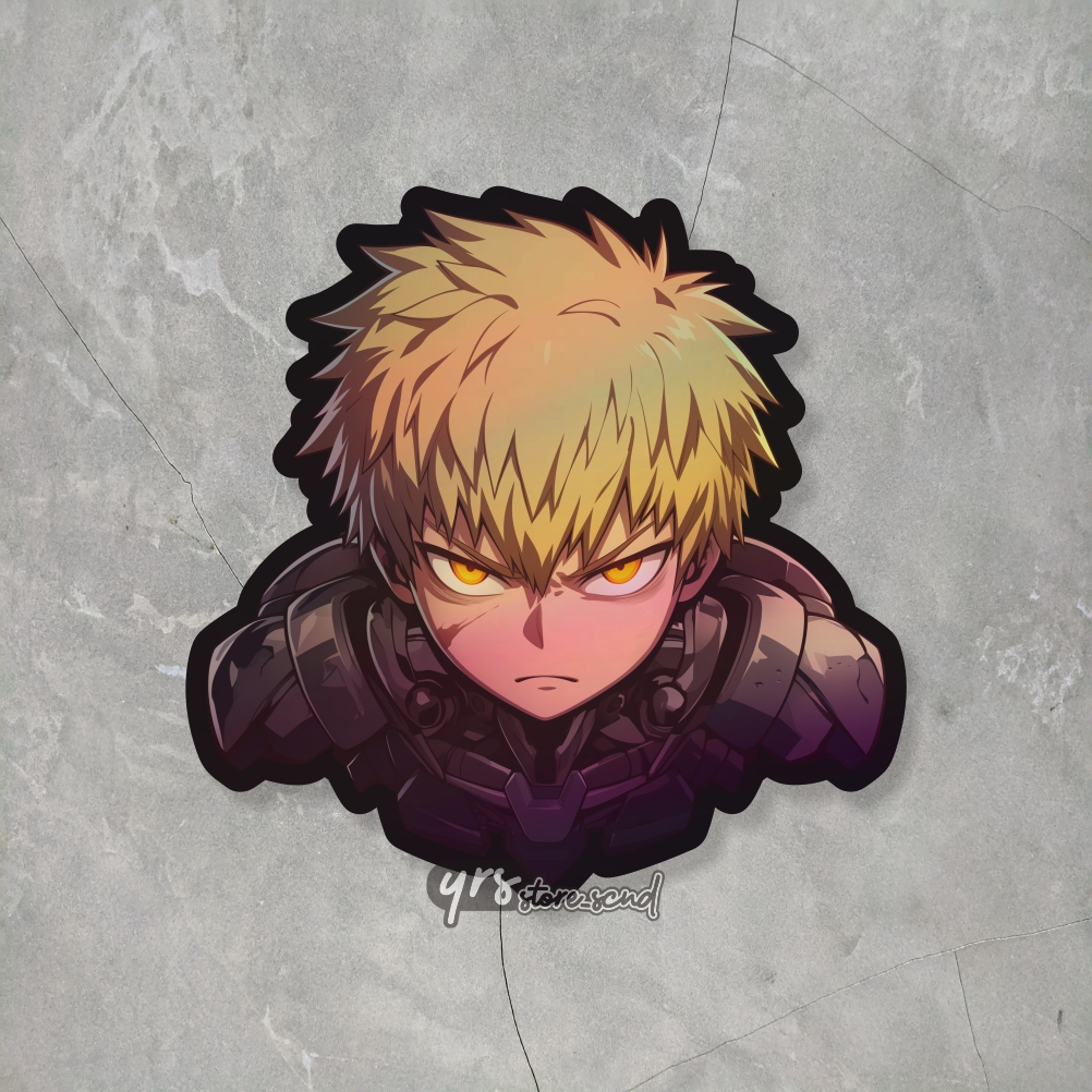 

Sticker Anime One Punch Man Hologram Genos Ukuran +- 5,6 x 5,5 cm sticker case hp laptop dll murah anti air