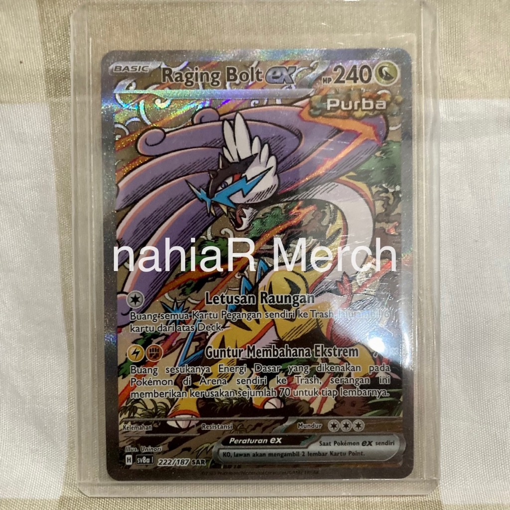Pokemon TCG Indonesia Raging Bolt ex sv8a 222/187 SAR Festival Terastal ex