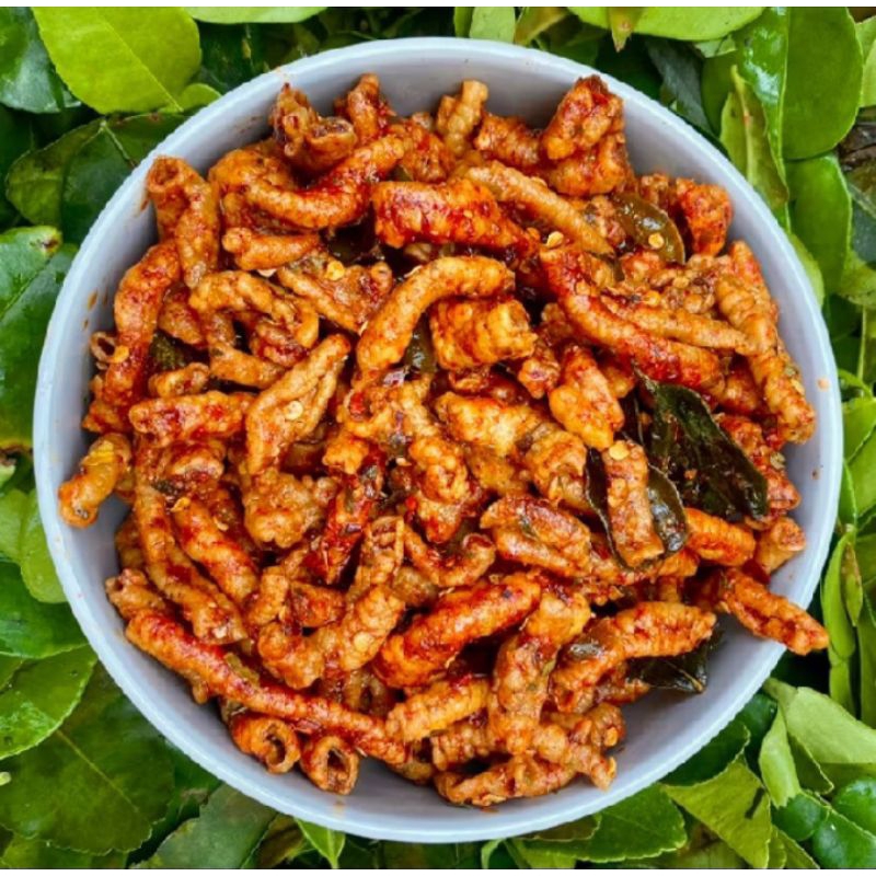 

usus krispi pedas daun jeruk bumbu melimpah usus krispi original daun jeruk bumbu melimpah 250g,500g,1kg