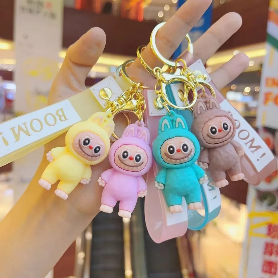 Gantungan Kunci Labubu Domba Kecil Lucu Liontin Tas Kreatif Gantungan Kunci Boneka Lucu