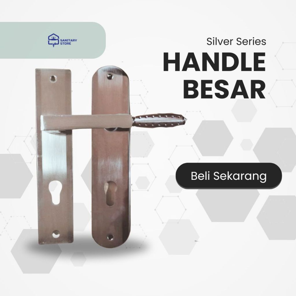 kunci pintu Wanly Besar Silver/Handle pintu/Selot pintu Wanly Besar 25cm