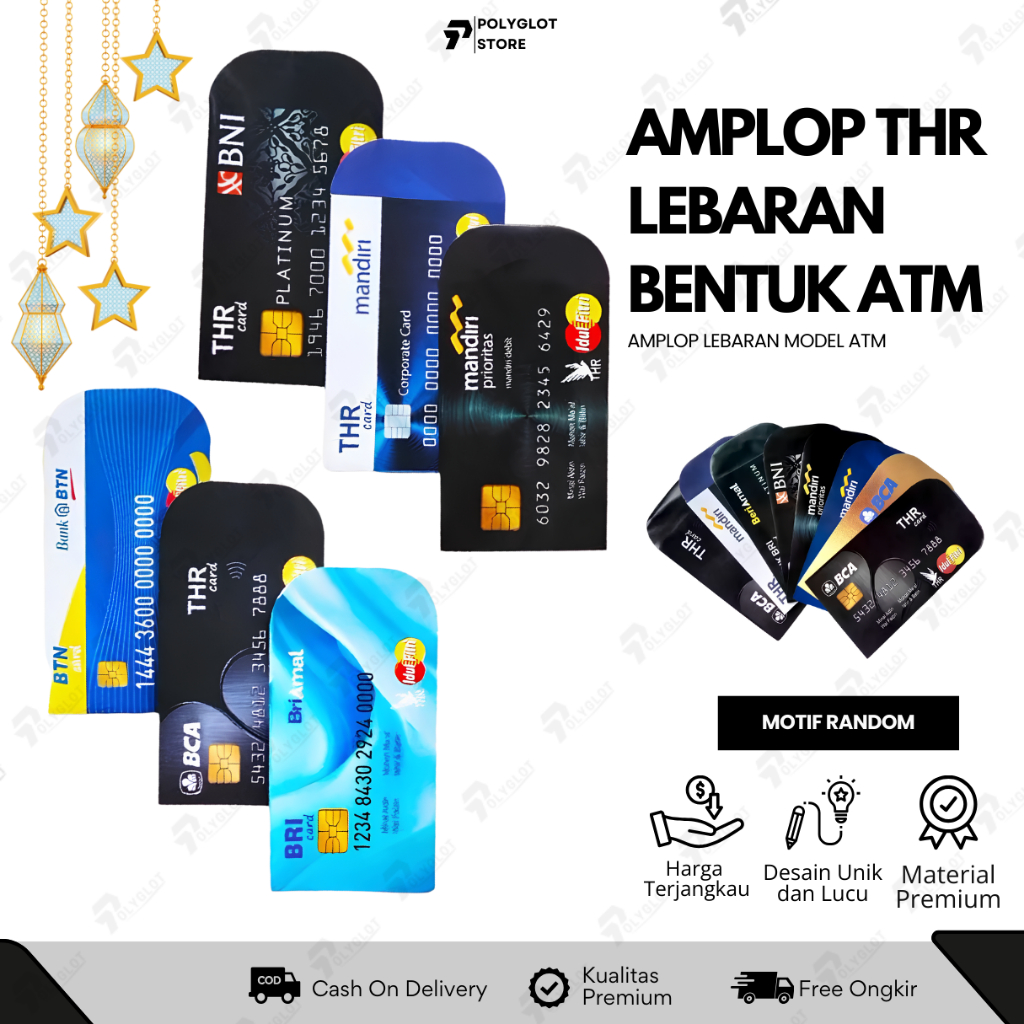 

GET 10 PCS Amplop Lebaran Idul Fitri Motif ATM SNACK Lucu