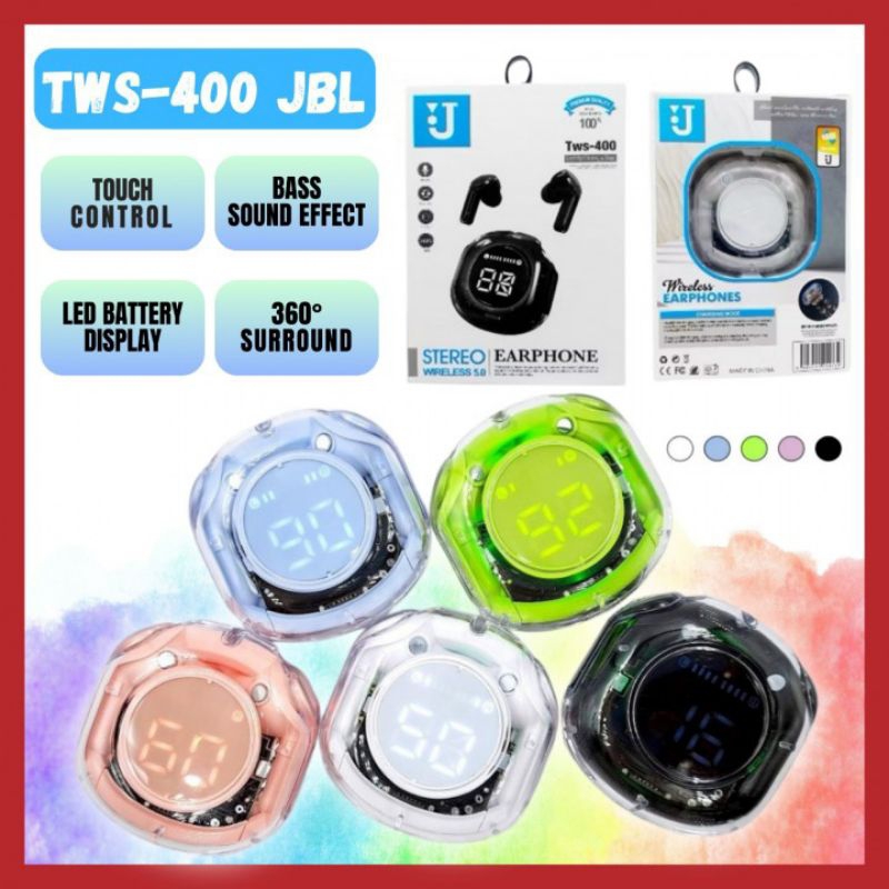 Headset Bluetooth Transparan JBL Original
