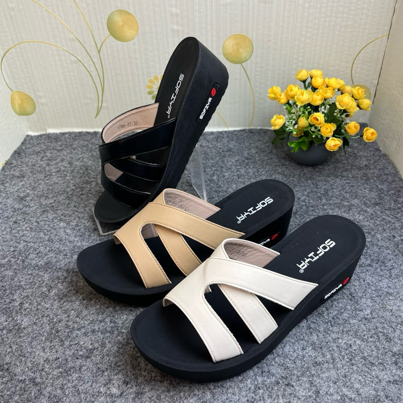 SOFIYA ORI 1788 77 SANDAL WEDGES WANITA IMPORT
