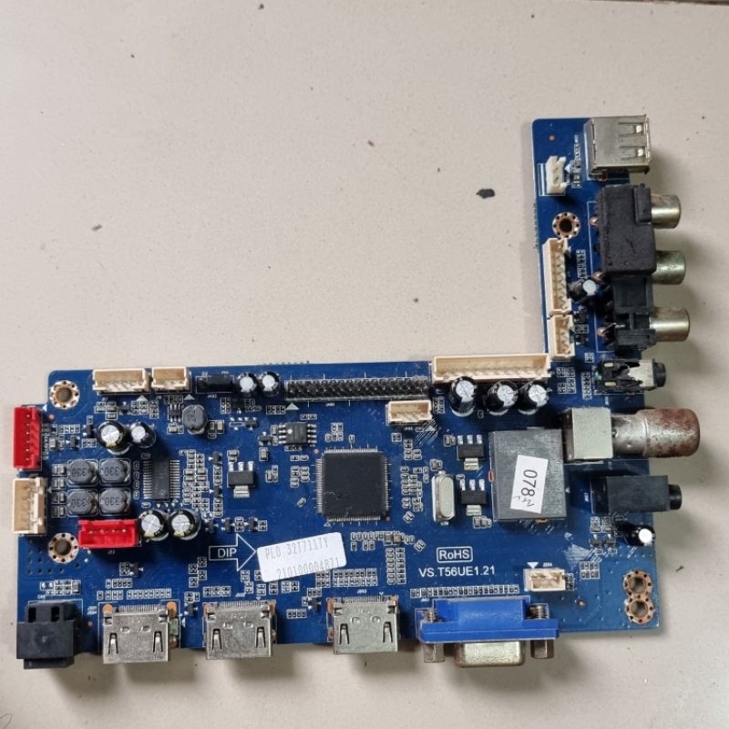 MB-MAINBOARD-MOTHERBOARD Mesin TV LED LCD Polytron 32 Inch Type PLD32T711 tested normal joss siap ra