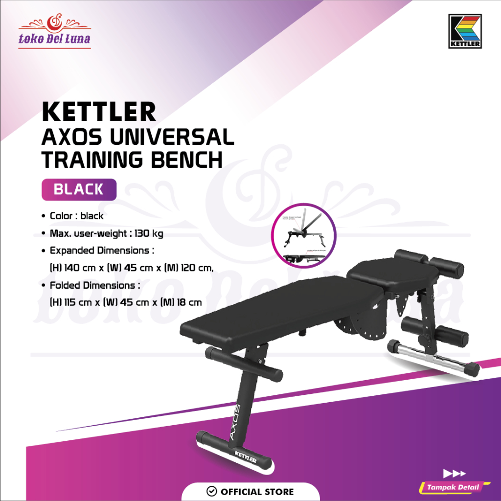 Bangku sit up kettler universal AXOS TRAINING BENCH
