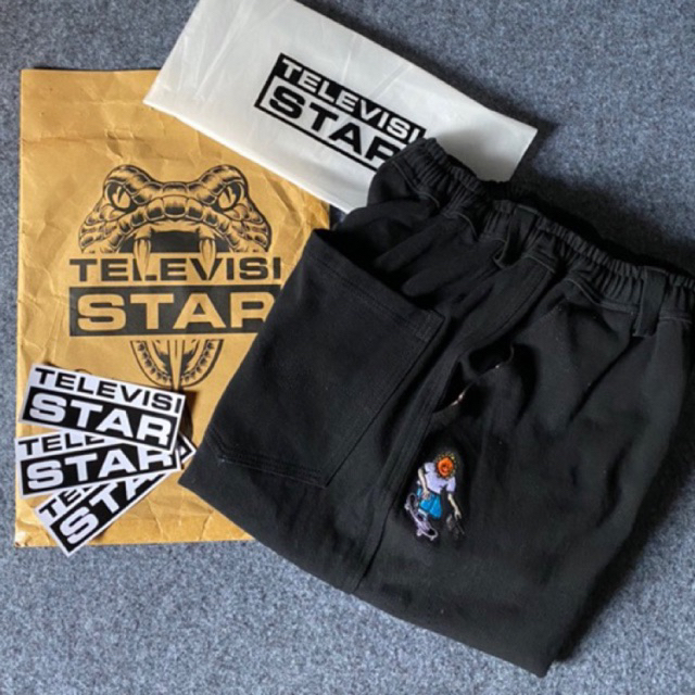 televisi star baggy pants (sunny filmer denim jet black)
