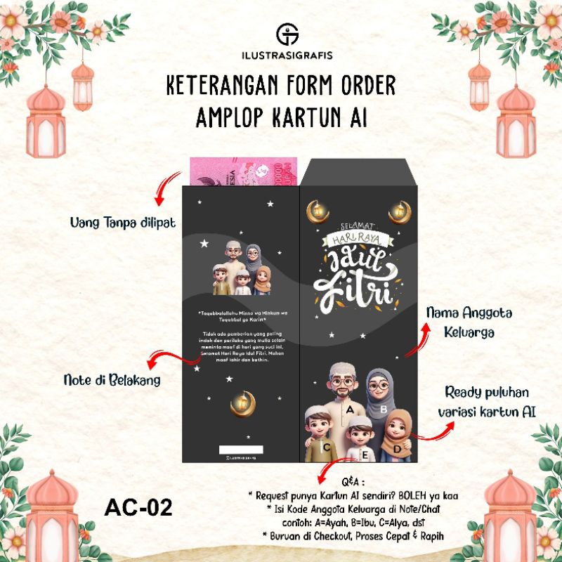 

Amplop Lebaran Idul Fitri 2025 Custom Kartun AI Lucu Unik Kekinian