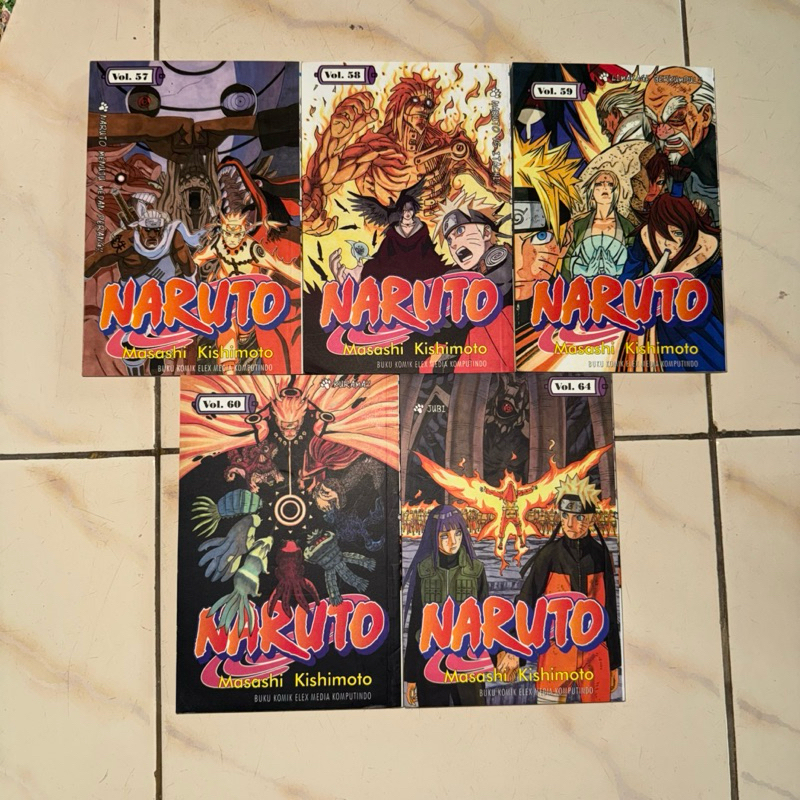 Komik Naruto 5 pcs Vol 57,58,59,60,64