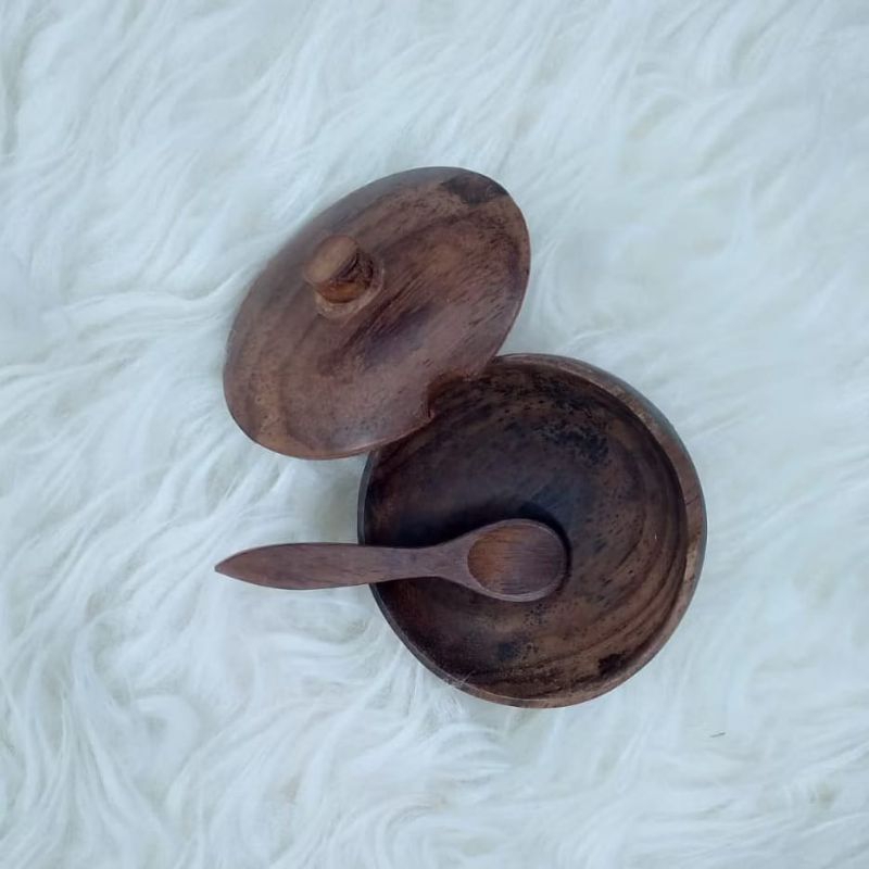 Wadah Bumbu Saus Kayu Unik Bagus 1 Set