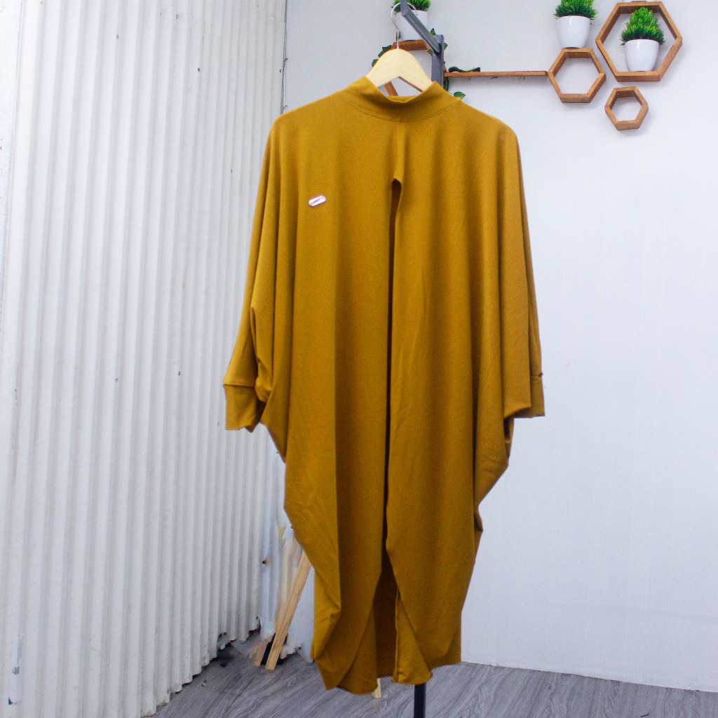 DISKON AZKADIENA ALIKA OUTER KARDIGAN BATWING KAFTAN DAN HIJAB WANITA MERAH HIJAU HITAM PUTIH