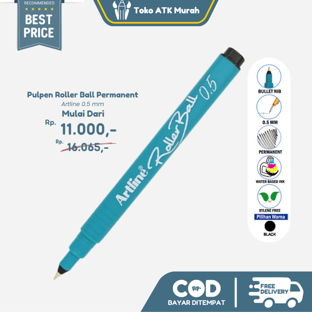 

Ballpoint ARTLINE Roller Ball Pen 0.5 mm ERB- 4200 Black