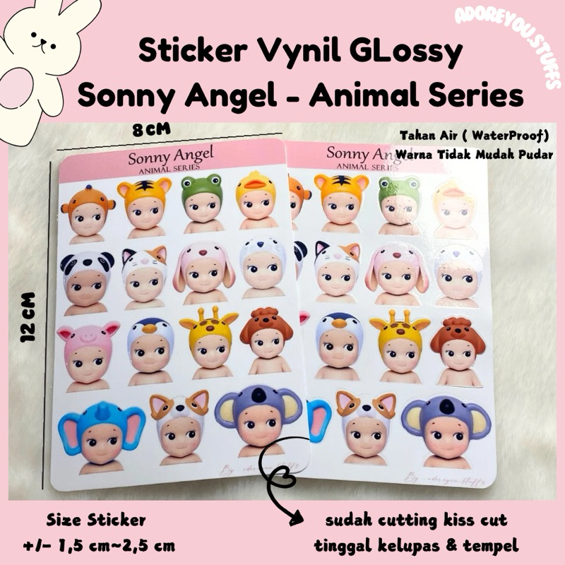 

[ 1 LBR] [ Sonny Angel ] STICKER KISSCUT VYNIL GLOSSY DECO LUCU AESTHETIC PINK CUTE STIKER HANDPHONE IPAD LAPTOP