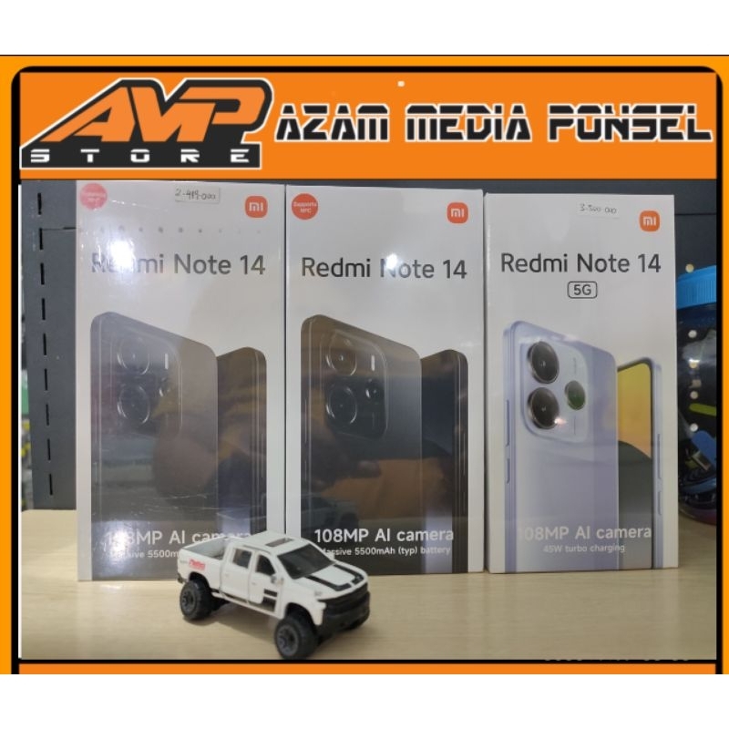[AzamMediaPonsel] Redmi Note 14 RAM 8/256 NEW GARANSI RESMI NO Repack