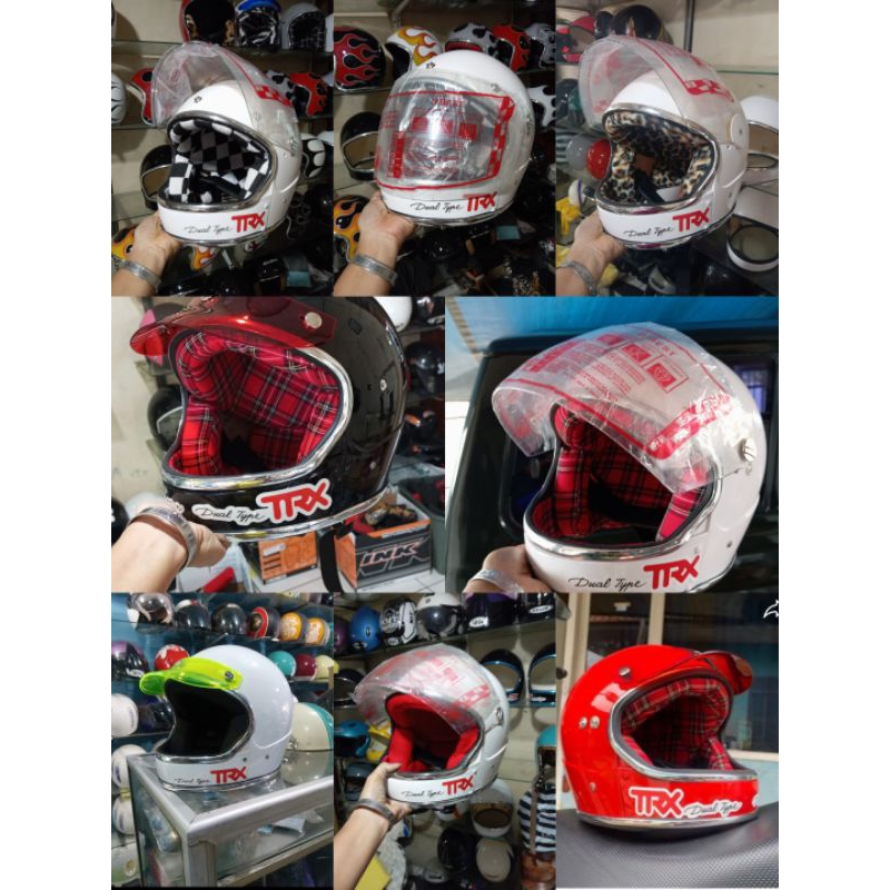 helm trx cakil jadul model costum