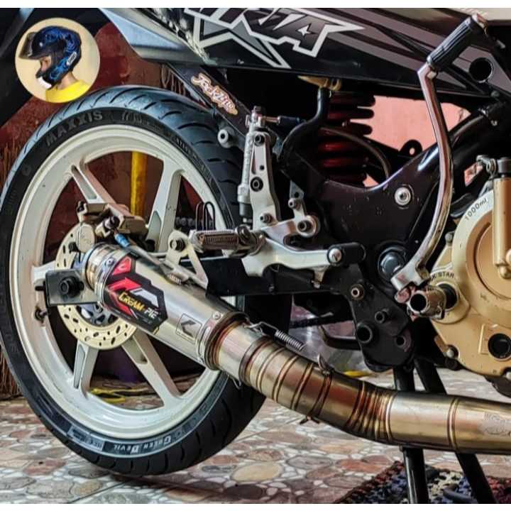 Knalpot Creampie Jogja Original Satria FU 200cc Ex samping
