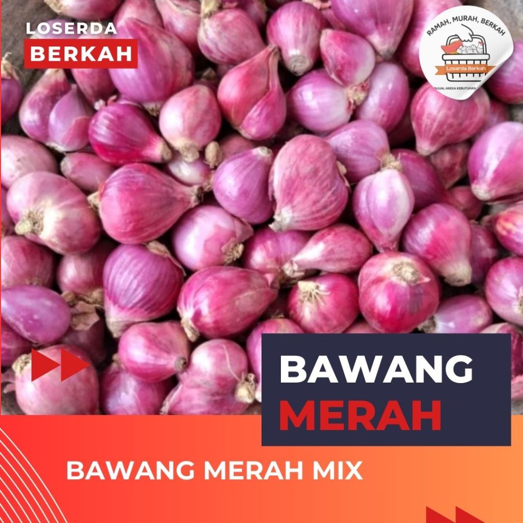 

Bawang Merah Nganjuk ukuran mix fresh tersedia 100gr - 500gr