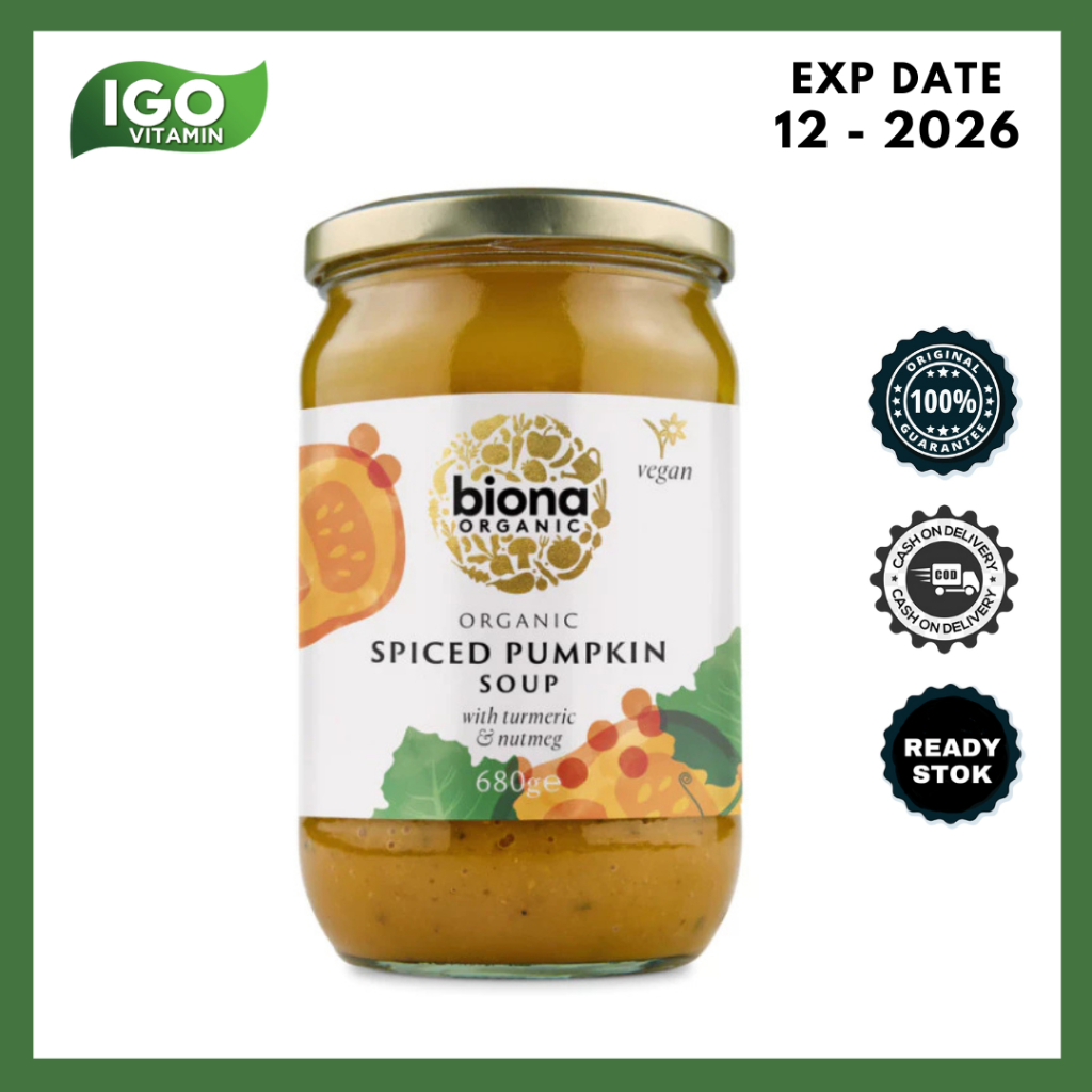 

Sup Labu Organik Biona Organic Spiced Pumpkin Soup 680 Gr - Vegan Bebas Pengawet