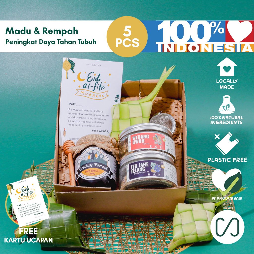 

Hampers SEHAT Sustaination - Ramuan kaya Vitamin Peningkat Daya Tahan (5pcs)